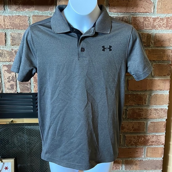 Under Armor Gray Short Sleeve Polo Shirt - Picture 1 of 5